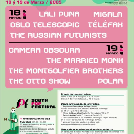Imagen: Camera Obscura [Cartel South Pop Festival]