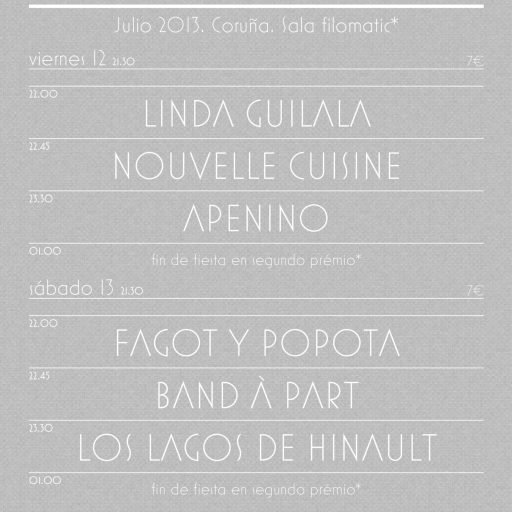 Imagen: CARTEL BAND À PART CORUÑA