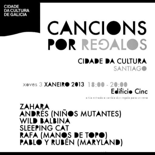 Imagen: CARTEL LIVE 13 CANCIONS POR REGALOS SANTIAGO