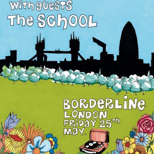 Imagen: CARTEL LIVE 2012 BORDERLINE LONDRES PRIMITIVES + SCHOOL