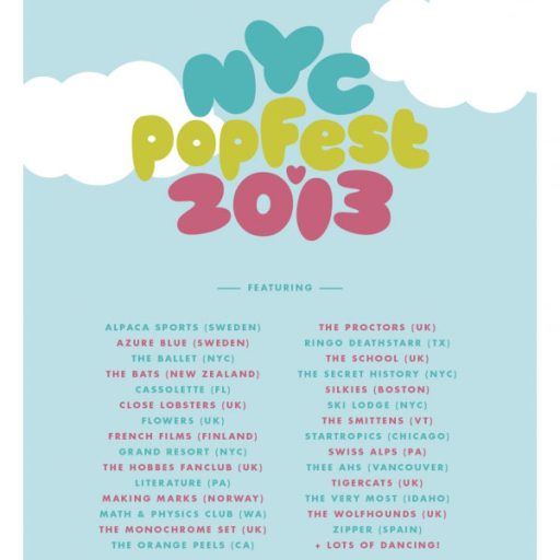 Imagen: CARTEL NEW YORK POPFEST 2013 THE SCHOOL