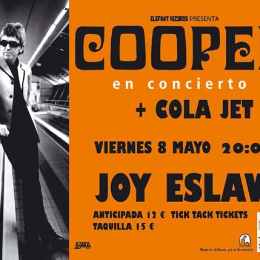 Imagen: Cooper [Cartel concierto Joy Eslava, Madrid]