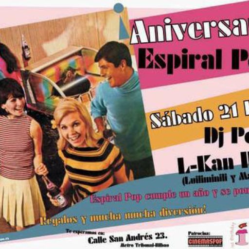 Imagen: Flyer Espiral Pop [Fiesta aniversario]