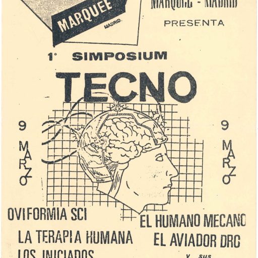Imagen: FLYER LIVE 1981 SIMPOSIUM TECNO