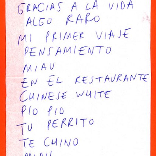 Imagen: FOTO SET LIST CONCIERTO 2011 CONDE DUQUE MADRID
