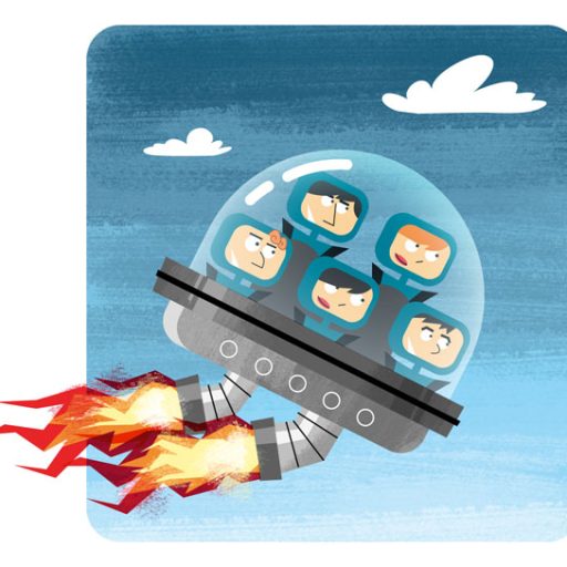 Imagen: La Casa Azul [Androides en misión espacial]