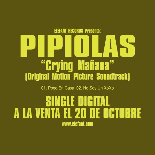 Imagen: PIPIOLAS FLYER DISCO CRYING