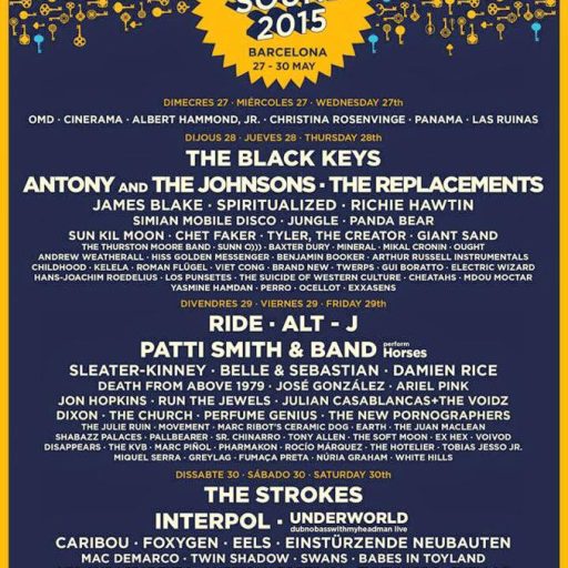 Imagen: PRIMAVERA SOUND CARTEL 2015