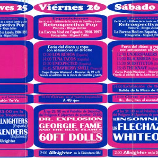 Imagen: PROGRAMA PURPLE WEEKEND 1998 CONTRAPORTADA