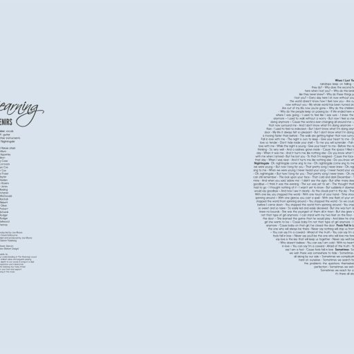 Imagen: THE YEARNING INTEROR PORTADA EVENING SOUVENIRS